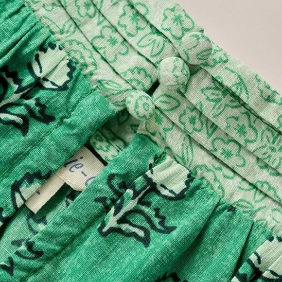 Johnnie-O Elin Contrast Block Print Tank Top in Ming Green Square Neck Breezy - Picture 12 of 16